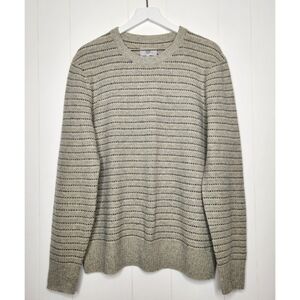 Jack Spade Camel Stripe Turner Wool Crewneck Sweater Mens Size Medium